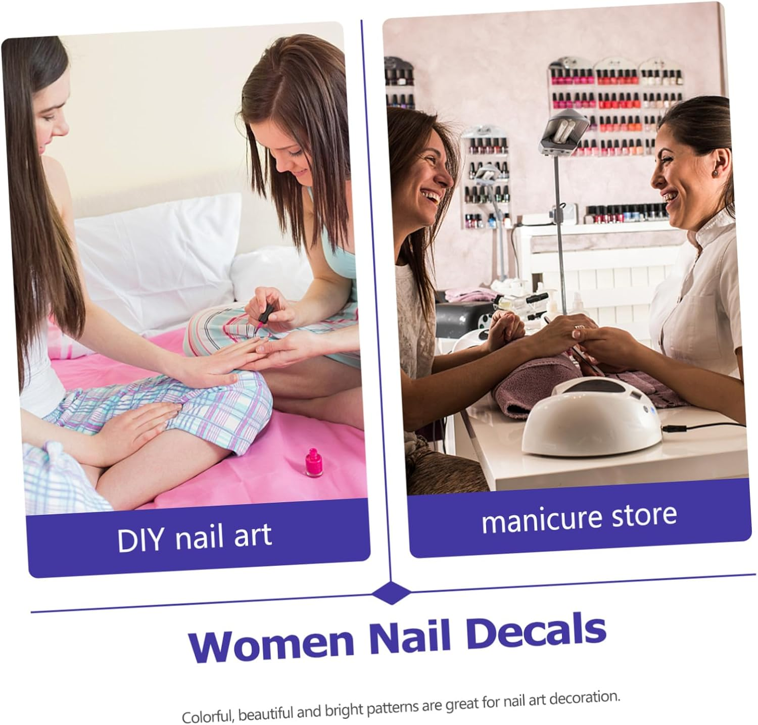 DECHOUS 2 Boxes Artificial Nails with Black and White Lace Nail Decorations DIY Fake Fingernails Full Coverage Easy Trim for Women image number 4