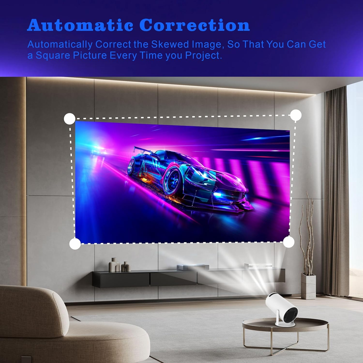 Magcubic Mini Projector FHD 1080P with Auto Focus, Wifi Bluetooth Portable Movie Projector, Big Screen Display for Home Theater, Outdoor Movie Nights, Presentations, and Gaming(Hy300) image number 3