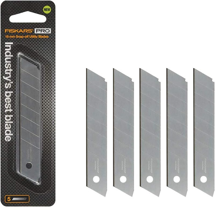 Fiskars 771040-1001 Pro Utility Knife, 18 Mm 5 Pack, Orange/Black image number 2