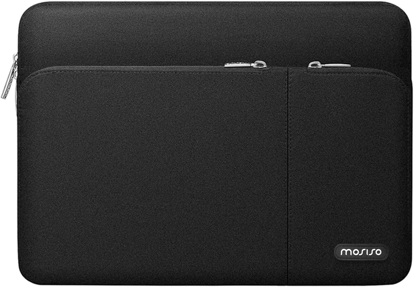 MOSISO 360 Protective Laptop Sleeve Bag Compatible with Macbook Air 15 Inch M2 A2941 2023/Pro 16 2023-2019 M3 A2991 M2 A2780 M1 A2485 A2141, 15-15.6 Inch Notebook with 2 Front Separate Pockets, Black image number 2