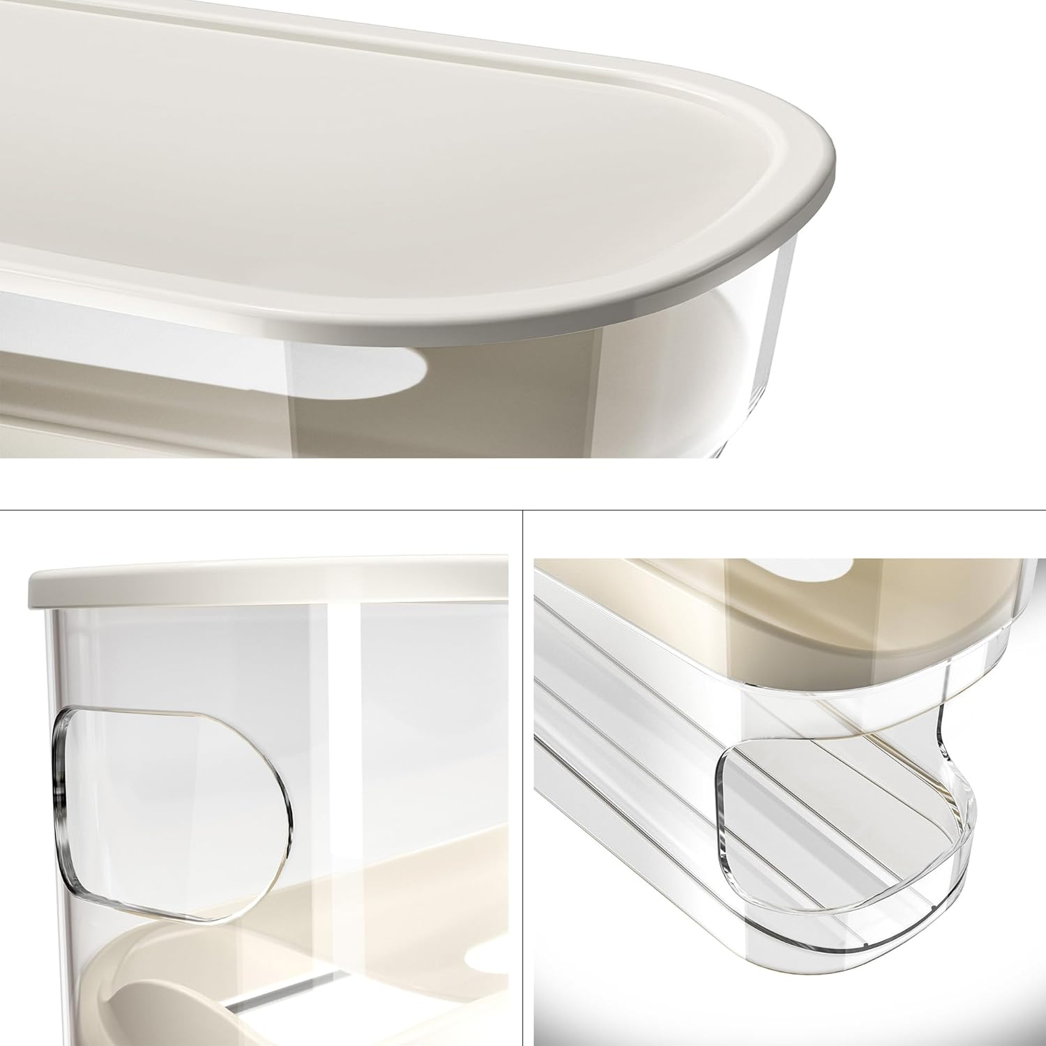 Erichbow Automatic Rolling Refrigerator Egg Organizer, Space Saving Rolling Egg Dispenser and Refrigerator Storage,Home Egg Holder image number 6