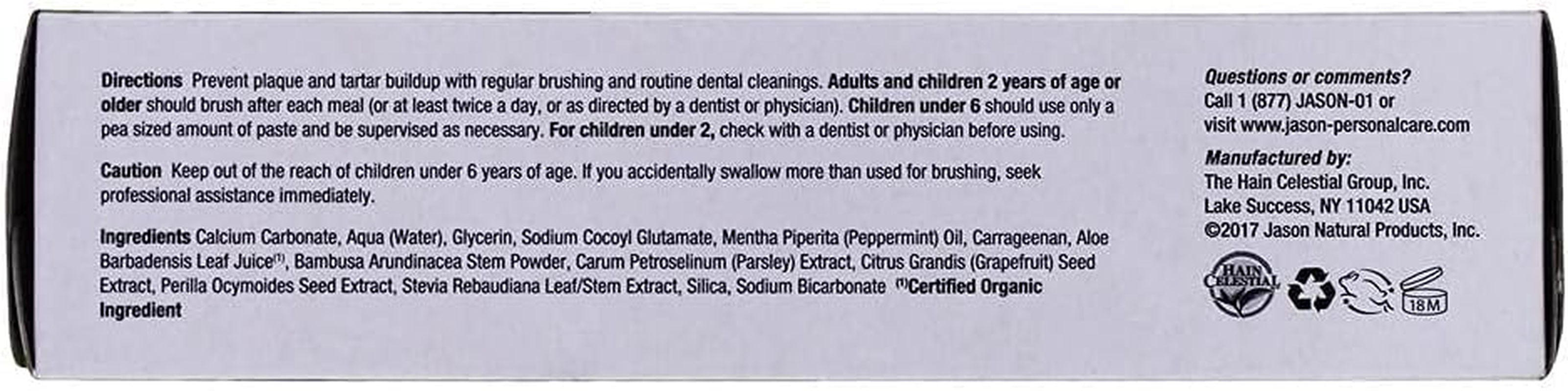 JASON Natural Products - Powersmile Fluoride Free Whitening Toothpaste Powerful Peppermint - 6 Oz. image number 5