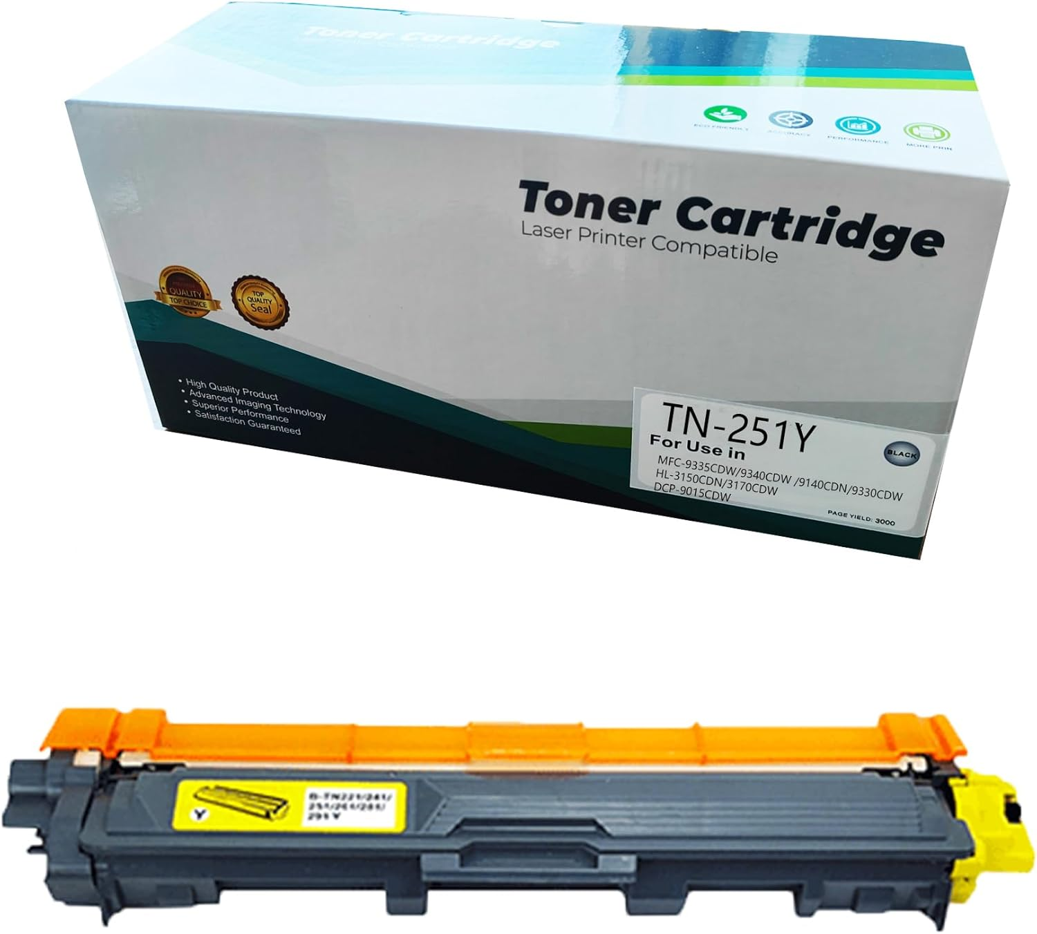 JOJOBE TN-251BK Compatible Toner Cartridge with Brother MFC-9335CDW 9340CDW 9140CDN 9330CDW HL-3150CDN 3170CDW DCP-9015CDW , 2500 Pages per Cartridge Black