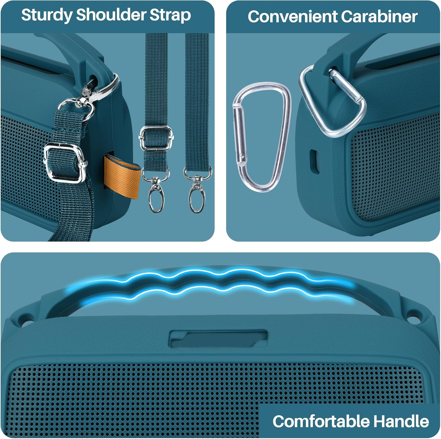 Lebakort 2Nd Gen Silicone Cover Compatible with Bose Soundlink Flex 2Nd Gen/Bose Soundlink Flex Portable Speaker (Twilight Blue Cover) image number 6