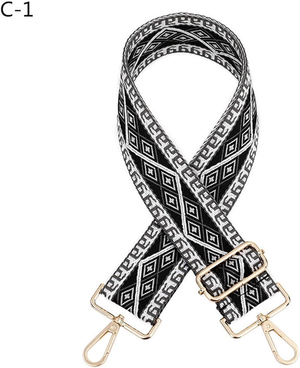 Shoulder Strap Women Bag Strap Shoulder Strap Color Nylon Bag Belt Extension and Wide Belt Leather Bag Replacement Belt Crossbody Handbag Replacement Strap (Color : C-4, Size : Silver Metal) image number 4