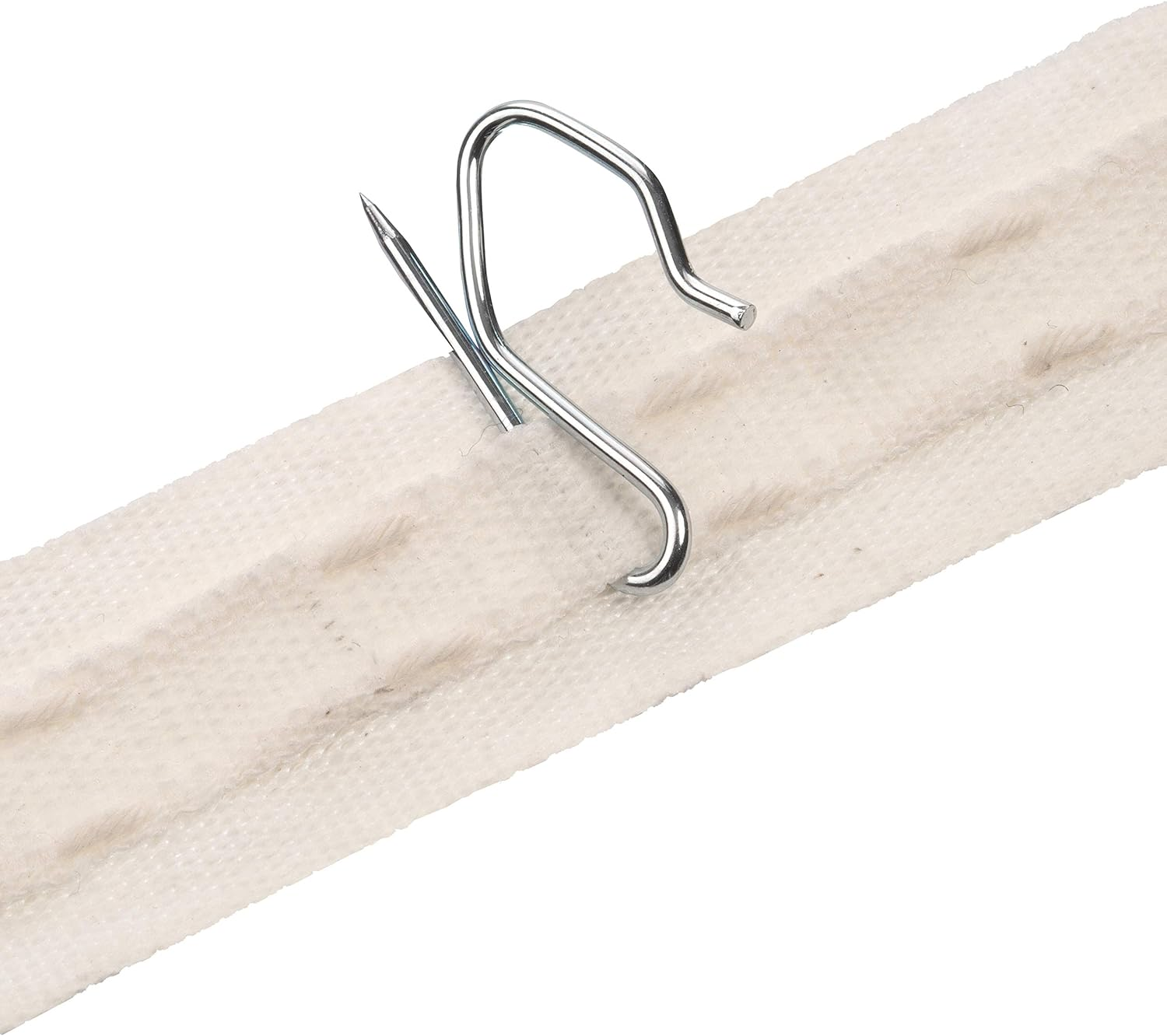 50 X Heavy Duty Zinc Metal Pin Hooks Pencil Pleat and Heavy Weight Curtains Drapery Pinch Pleat - (34Mm X 19Mm Approx) image number 1