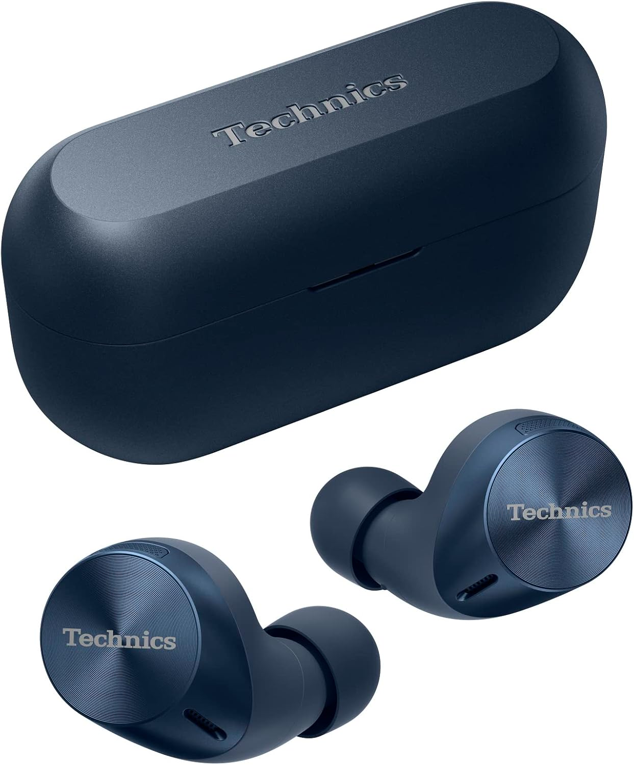 Technics Hifi True Wireless Multipoint Bluetooth Earbuds with Noise Cancelling, 3 Device Multipoint Connectivity, Wireless Charging, Impressive Call Quality, LDAC Compatible, Blue (EAH-AZ60M2EA)