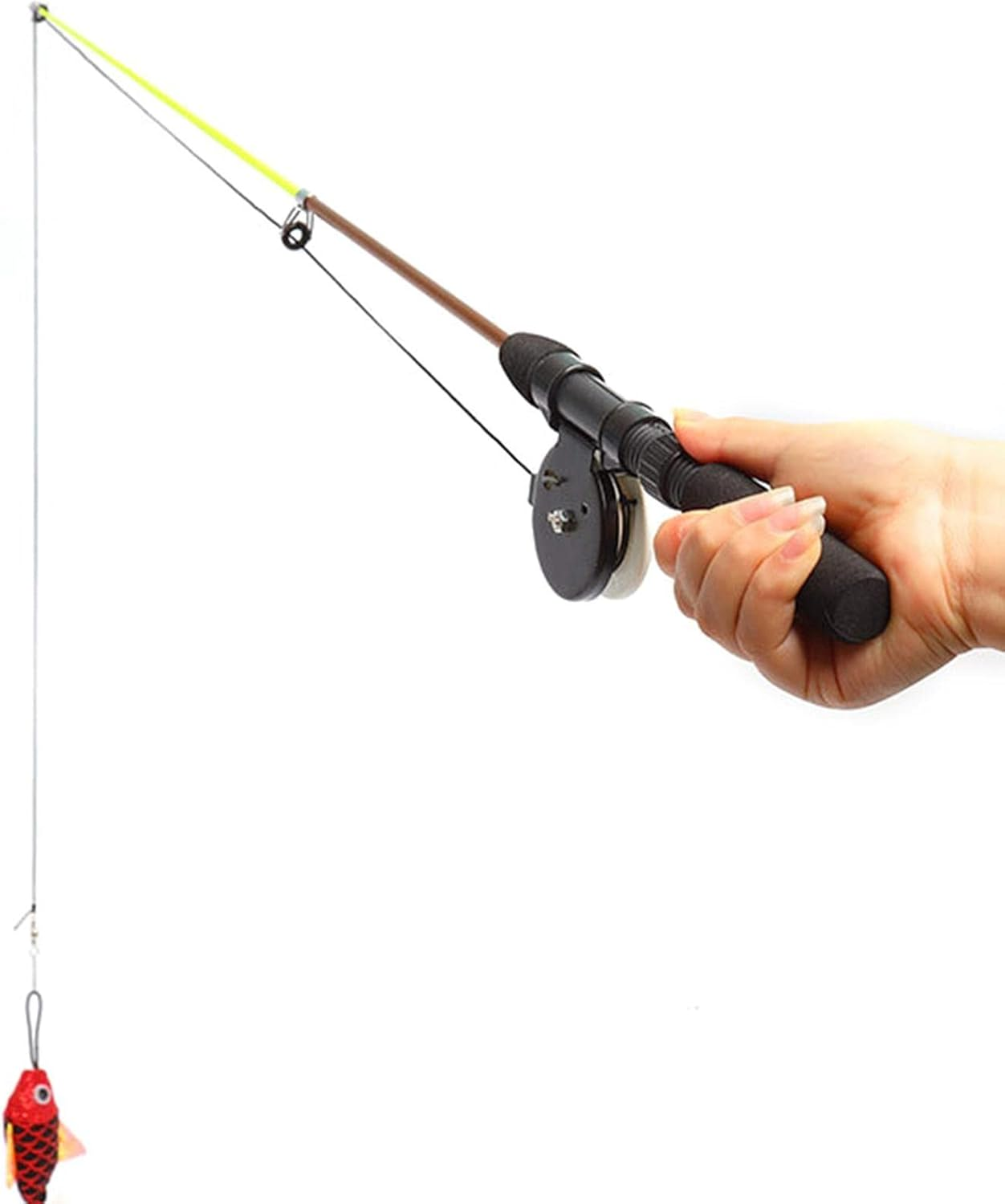 Cat Teaser Toy - Retractable Wand Cat Toy with Adjustment Reel,Funny Cat Teaser Stick Toy, Cat Toys Kitten Toys for Kitten Cat Having Fun Exercise Playing Xiaoguozi image number 1