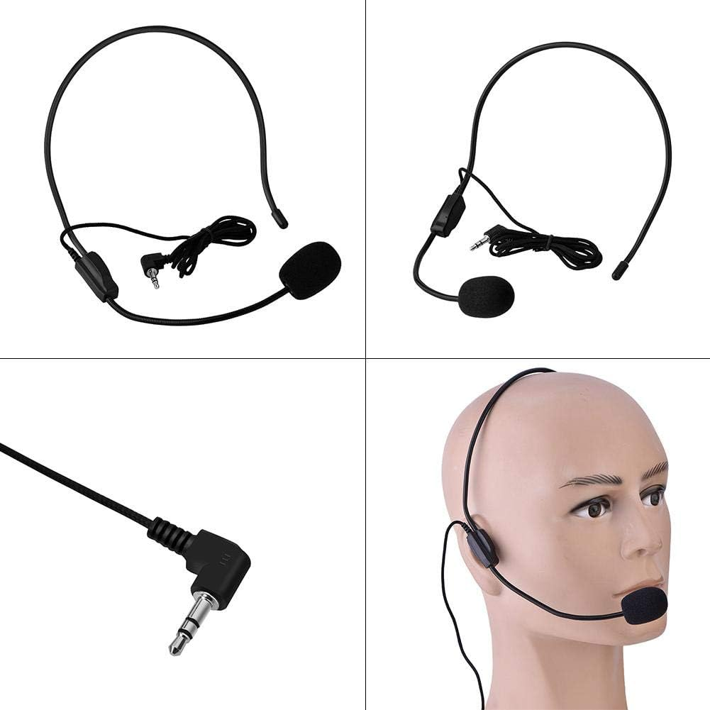 Headset, Mini Main Wired Microphone with 3.5Mm Interface, Condenser Microphone for Speech Amplifier, Ideal for Singing and Teaching at Stage Performances, Shows and Dances image number 2