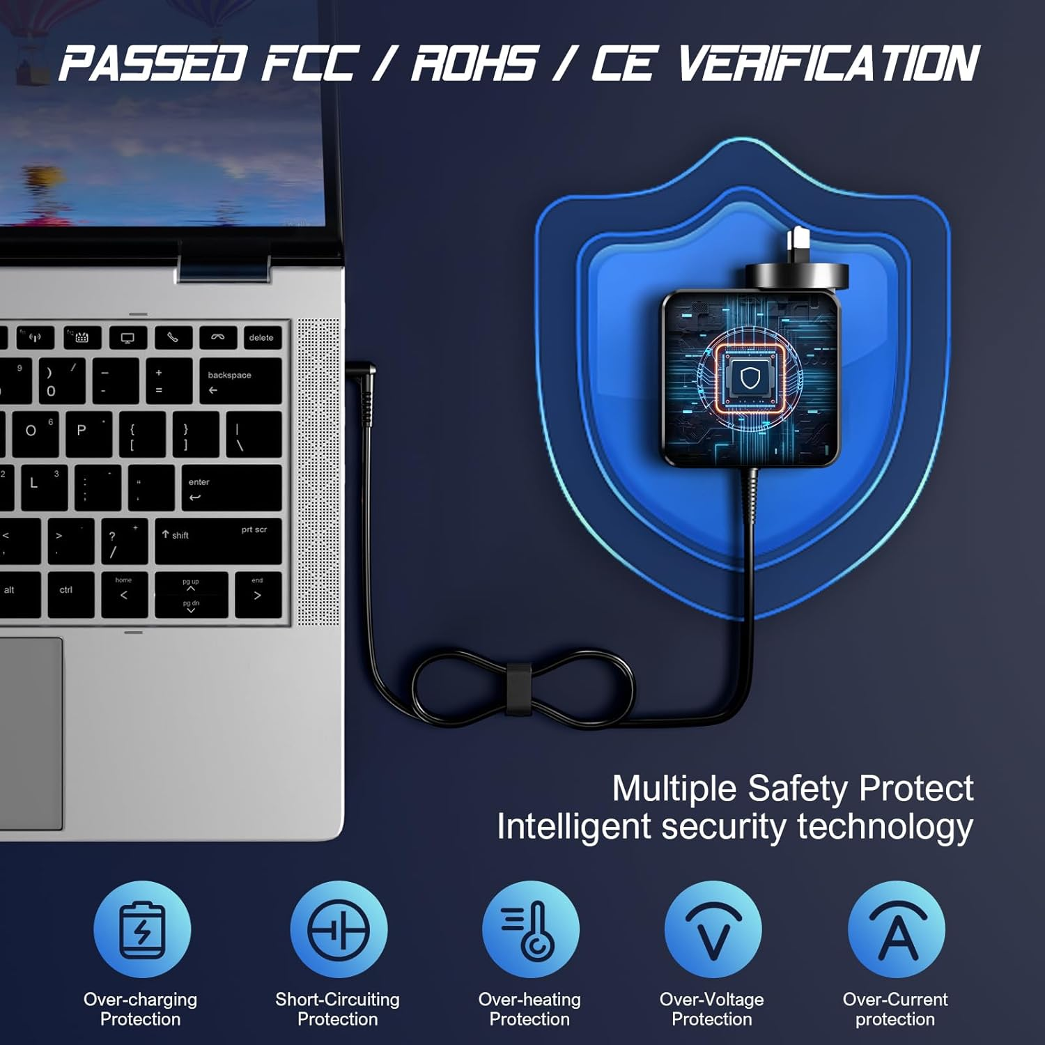 65W Charger for Lenovo Laptop Computer AC Adapter Charger for Lenovo Ideapad 3I 5I 14 15 Ideapad Flex 3 5 Yoga S740 530 330 720 520 V155 V145 L340 C340 S340 S145 130S 530S 520S 720S 710S ADLX65CCGU2A image number 5