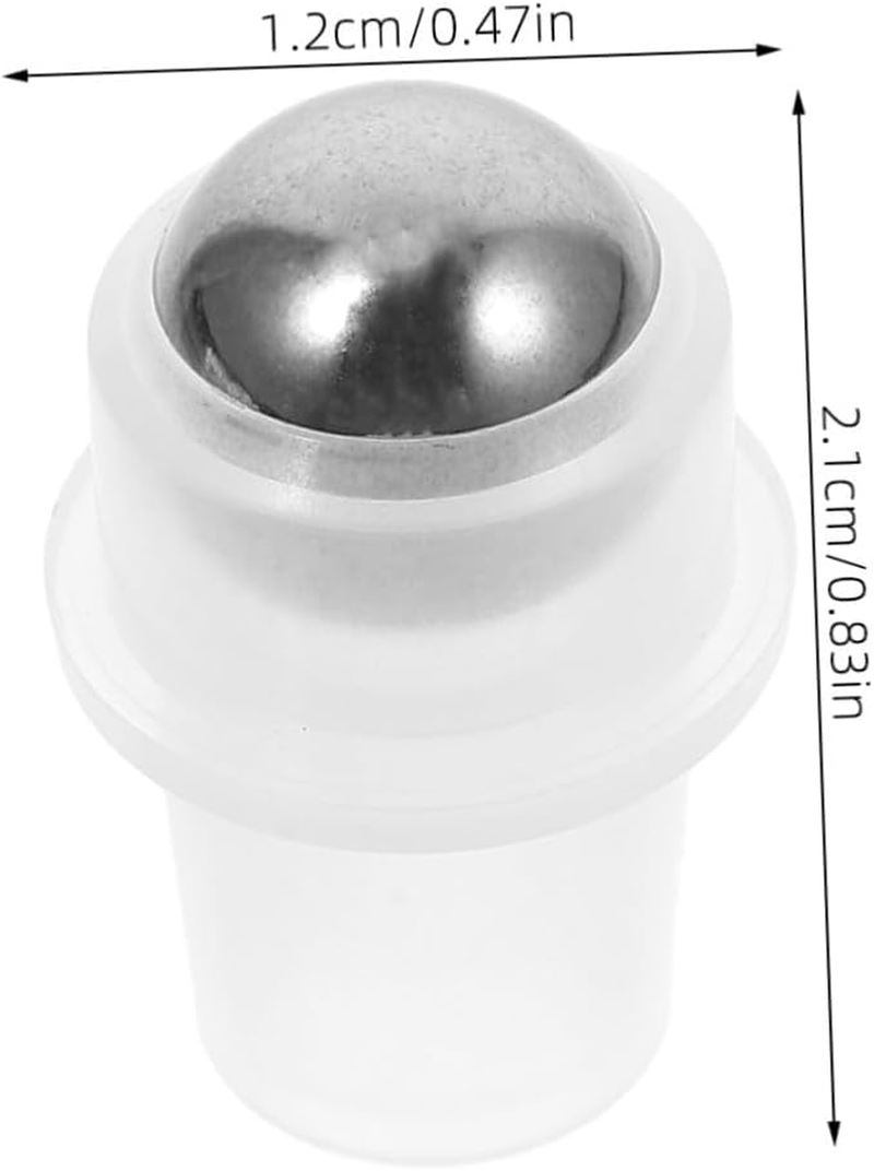 TINEASUR 20Pcs Stainless Steel Roller Ball Fitments for Inner Neck Essential Oil Bottles Leakproof Replacement Tops Smooth Dispensing and Bottle Accessories for Home Office Spa Use image number 4