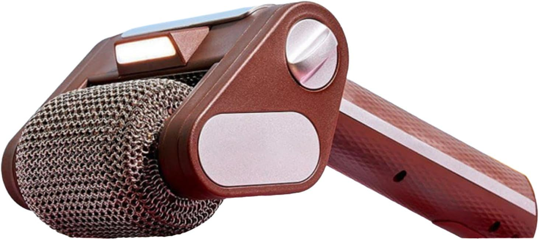 ZVCXOE Electric Grill Cleaner Cordless Stainless Steel Electric Drum Hairless Spin Grill Brush 350RPM Stainless Steel Drum Suitable for Outdoor Grilling Brown image number 3