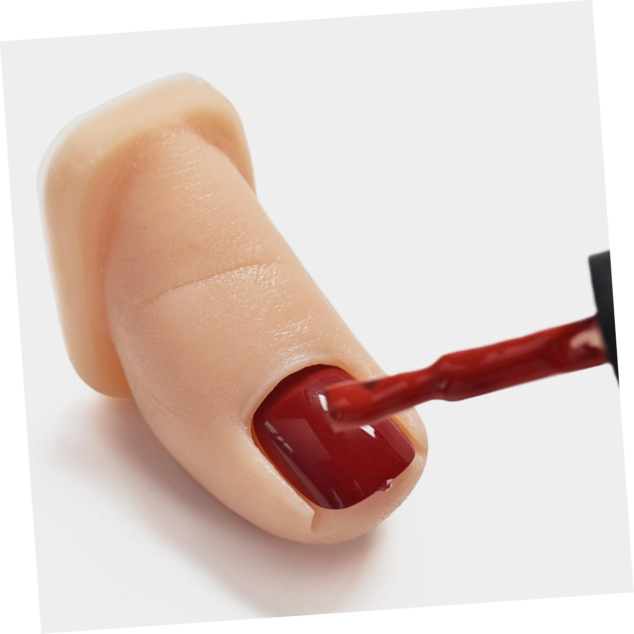 GOOHOCHY 2Pcs Silicone Practice Toenails for Manicure Training Ergonomic Soft Fake Toes with Realistic Texture Flexible Nail Art Practice Model for Acrylic Nail Painting and Carving image number 1