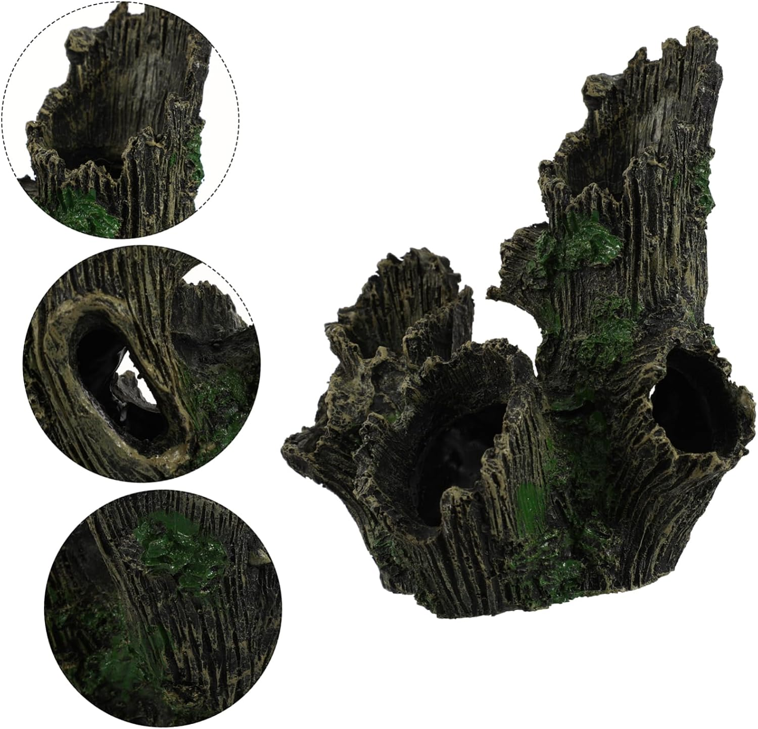 Balacoo Resin Fish Cave Decoration for Aquarium Fish Tank Root Hideout Adornment Non Fading Resin Ornament for Aquatic Pets Practical and Decorative image number 4