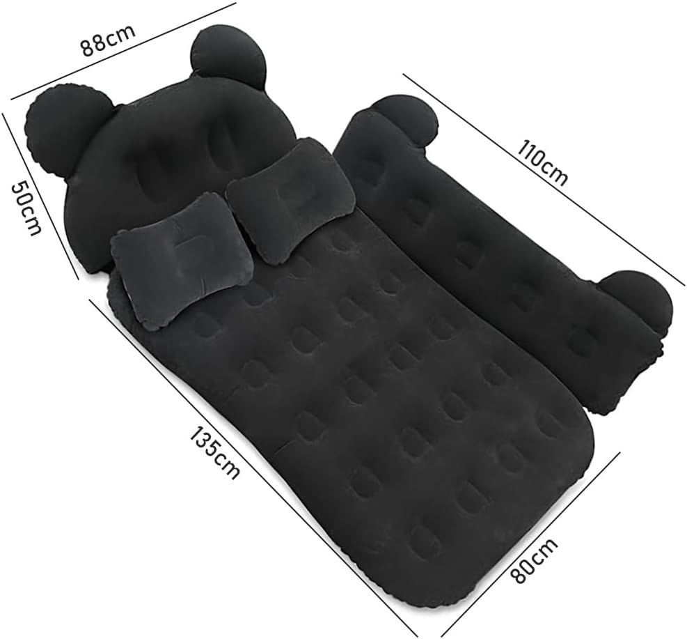 TOMVAES Car Air Mattress, Auto Inflatable Car Bed SUV Rear Seat Sleeping Artifact Camping Sleeping Bed for Kid Adult, Car Bed Mattress for Home,Travel,Picnic,Camping (Black) image number 3