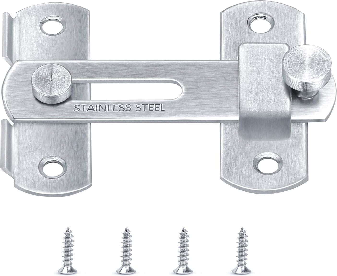 Wapodeai Stainless Steel Gate Latches, Household, Bathroom, Outdoor, Garage, Primary Colors.