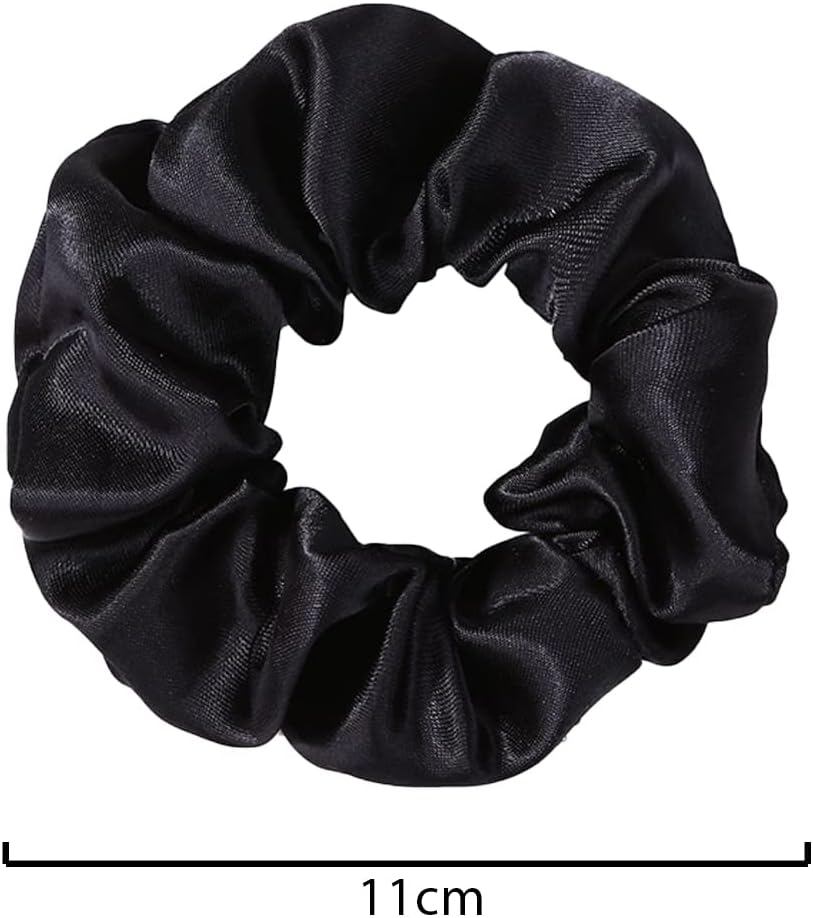 XHNFCU 12 Pieces Elastic Hair Bands Frizz Prevention Hair Scrunchies for Women Soft Elastic Ponytail Holder Hair Accessories for Women Girls and Kids (12 Colors) image number 4