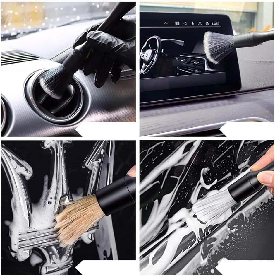 3Pcs Cleaning Brush,Car Detailing Brush, Car Interior Cleaning Soft Brush, Car Cleaning Kit Can Be Used for Cleaning the Interior of Automobiles, for Air Conditioning Vents image number 3