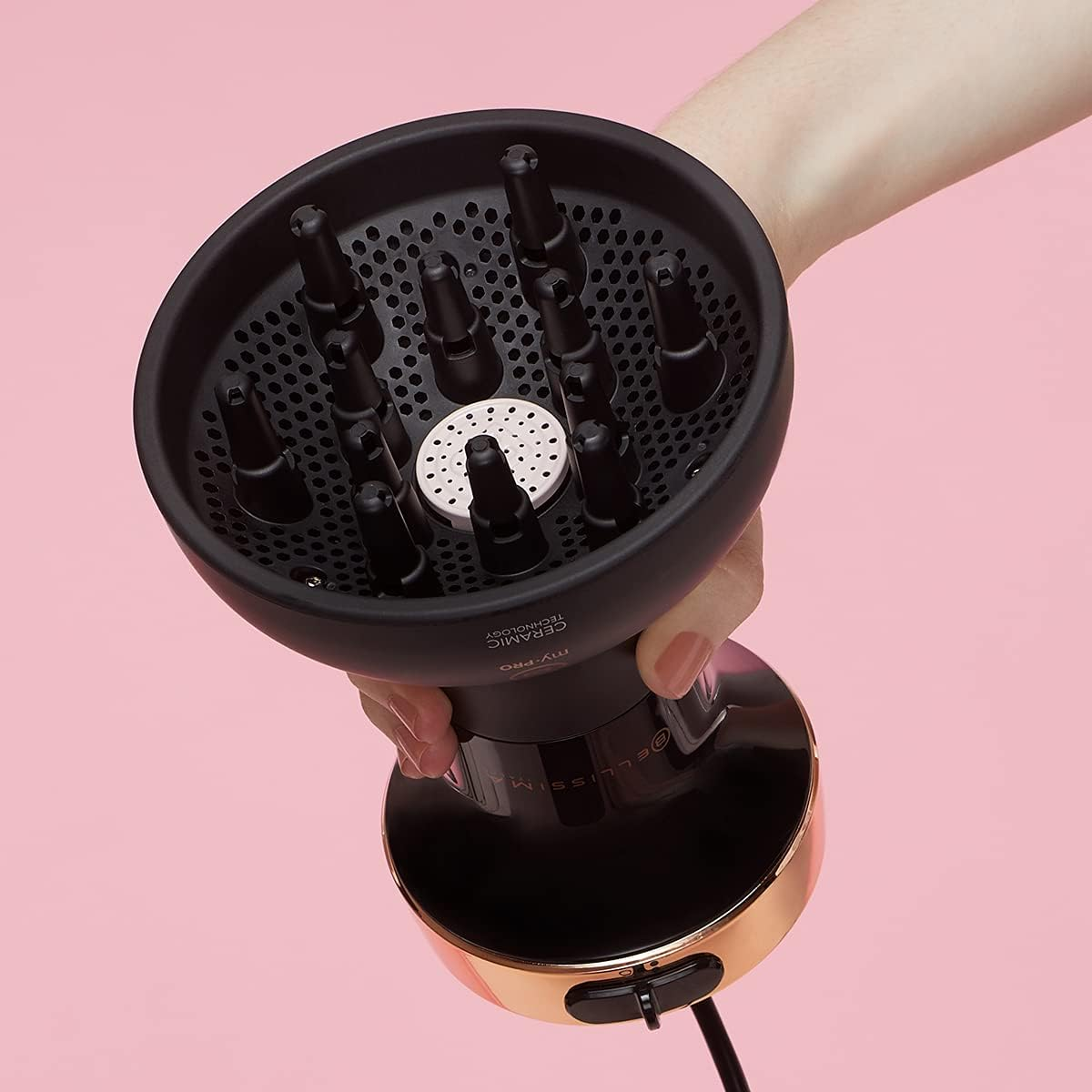 Bellissima My Pro Diffon Ceramic DF1 3000 Hot Air Diffuser for Curly Hair, Ceramic Technology, 700 W, 2 Air/Temperature Combinations, No Frizz Effect image number 2