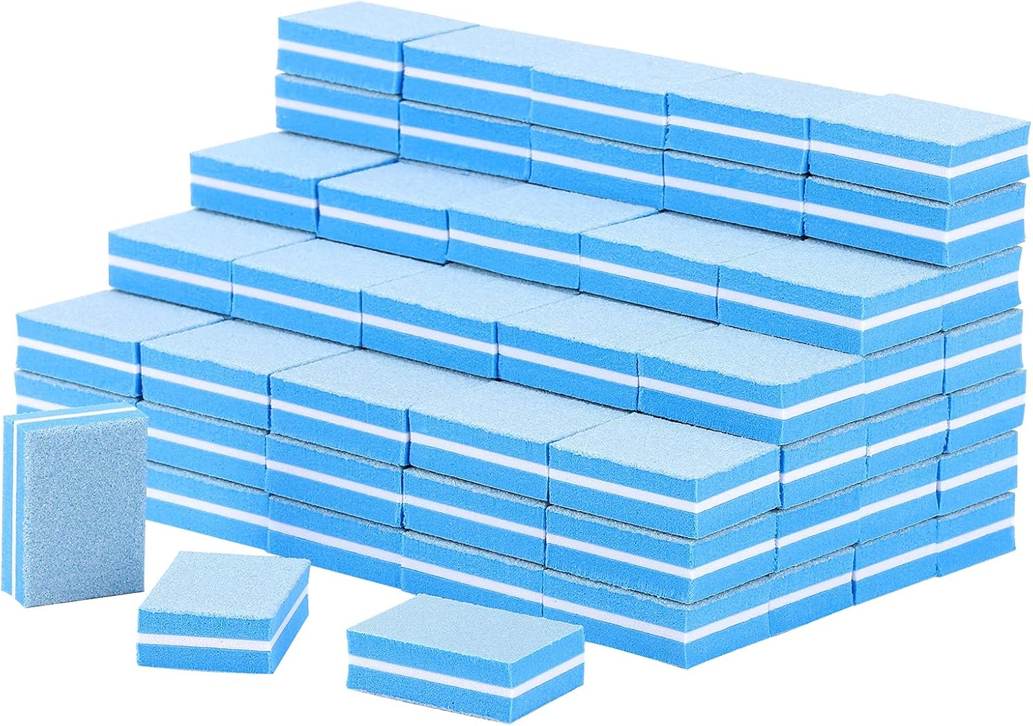 100 Pcs Mini Buffers for Nails 180/100 Grit Buffer for Acrylic Nails for Nail Care(Black)