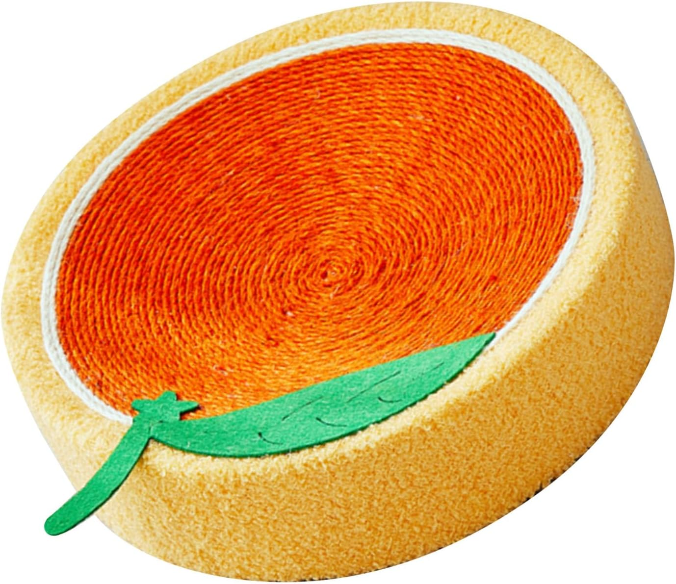 Cat Scratcher Bed Sisal round Shape Cat Scratch Pads Cat Scratcher Lounge Bed Pet Supplies Christmas Pet Presents for Furniture Protection-Orange - Strawberry image number 3