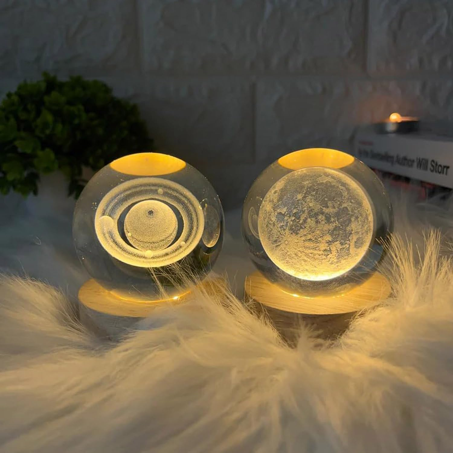 Ludosphere Lamp, 2024 New 3D Crystal Ball Night Light, Crystal Ball Night Light Glass Ball Night Lamp, Lights with Colorful Led Light Bas /132 image number 1