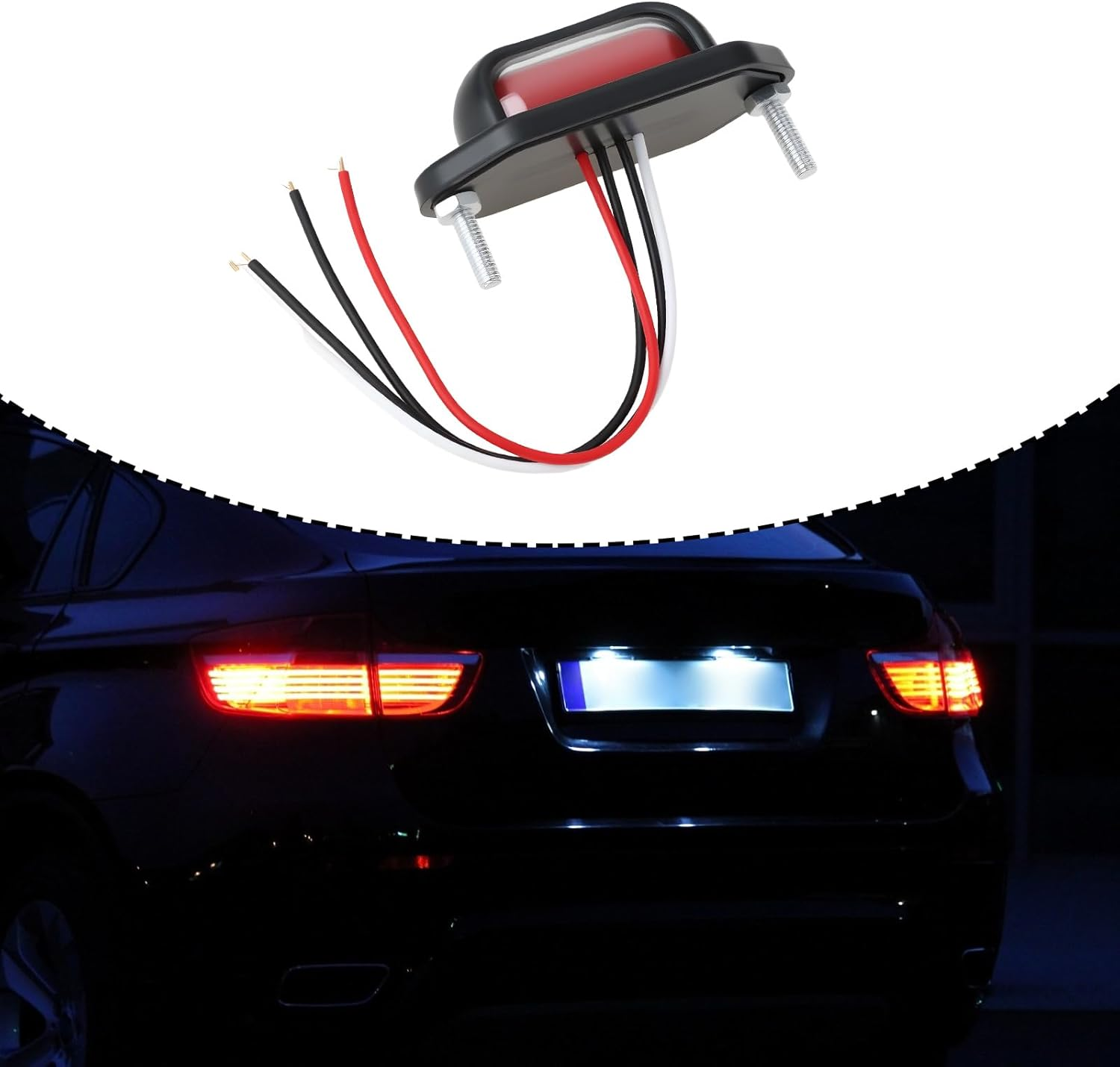 SING F LTD 2Pcs 12-24V LED Number Plate Light for Trucks Trailers Cars Rvs Boats image number 1