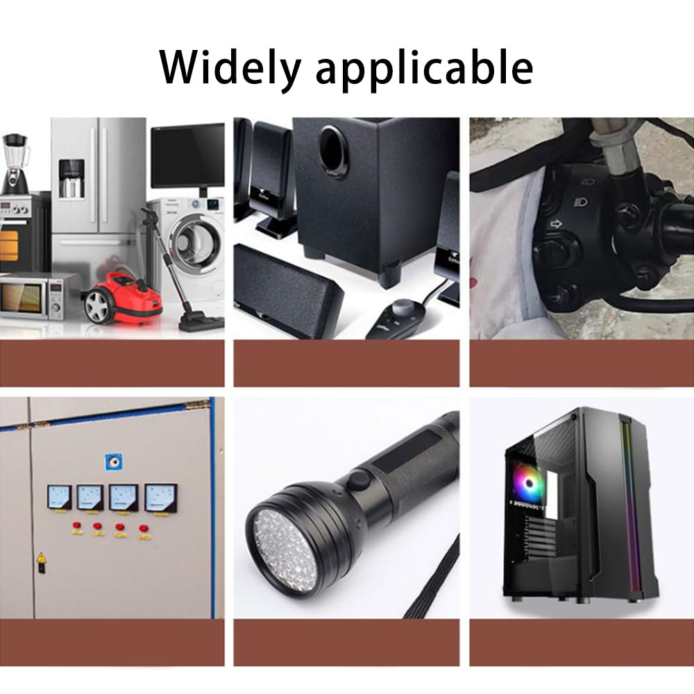 Round Toggle LED Switch, 3 Pack, 12V Car Truck Rocker Switch, 20A, 3 Pins with 9 Connection Cables