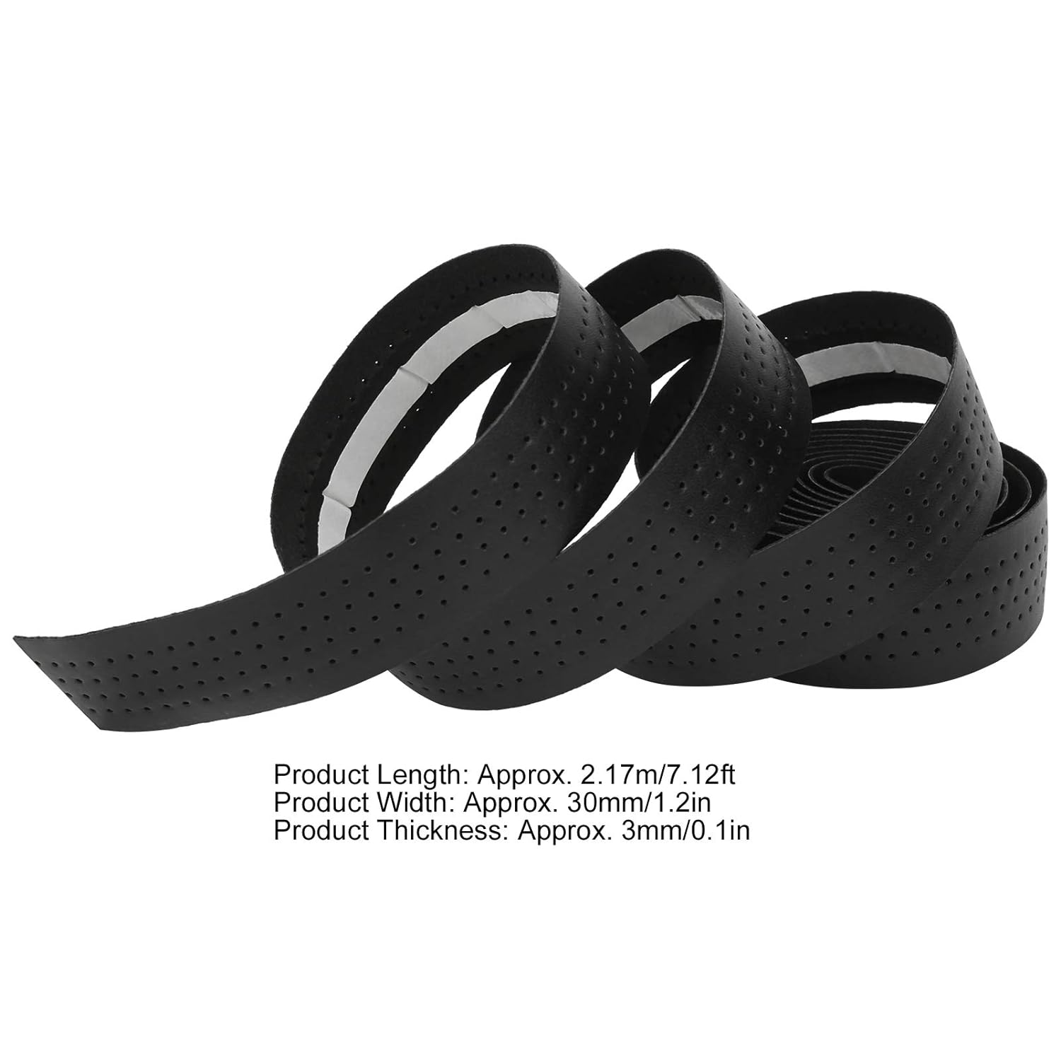 Bike Handlebar Tapes, 2Pcs PU Leather EVA Bicycle Bar Tape with Adhesive Backs, Durable Antislip Soft Cycling Handle Wraps, Enhance Your Bike Grip for Road Bikes and Racing(1#) image number 3