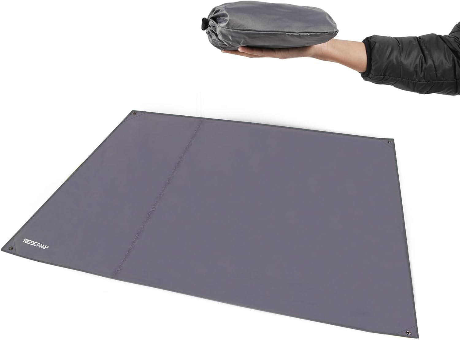 REDCAMP Waterproof Camping Tarp - 36"X83"/55"X83"/71"X83"/82"X82"/95"X83", 4 In1 Multifunctional Tent Footprint for Camping, Hiking and Survival Gear, Lightweight and Compact - 4Person image number 4