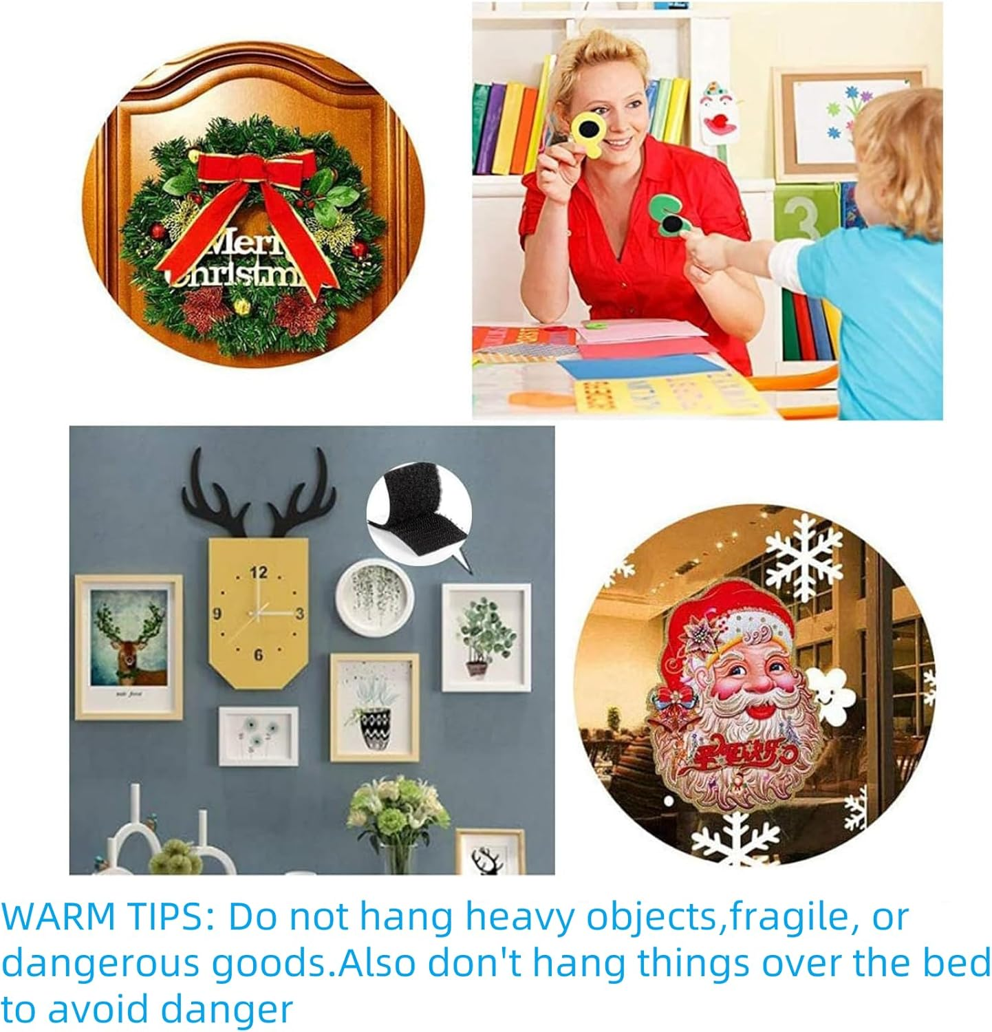 24 Pcs Velcro Tape, Heavy Duty Adhesive Velcro Strips & Dots - Black Sticky Tape for Home, Office, Couch Cushions, Carpets, Pedal Boards & Walls