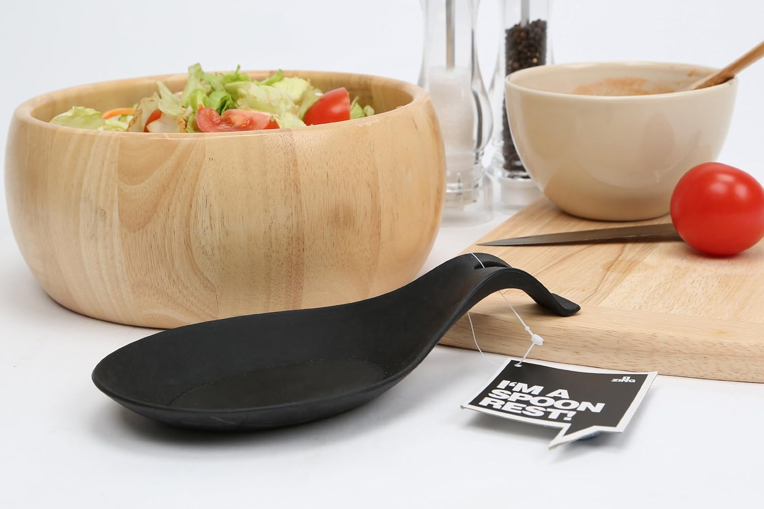 Unknown Zing Spoon Rest, Black Silicone