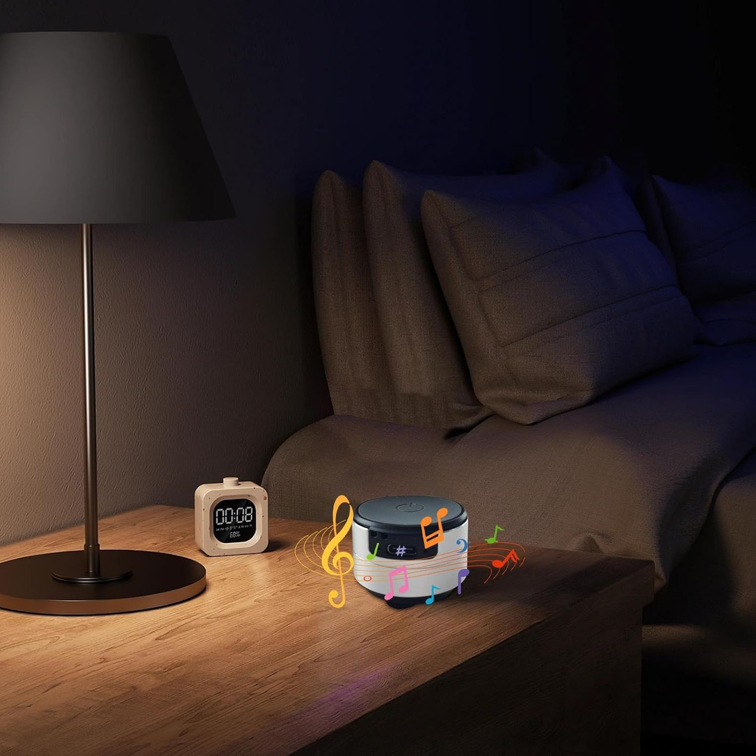 Speaker Wireless | Outdoor Compact Speaker | Music Playing Device Bone Conduction for Retail Store Owners Tech-Savvy Consumers Conference Room - Silver image number 5