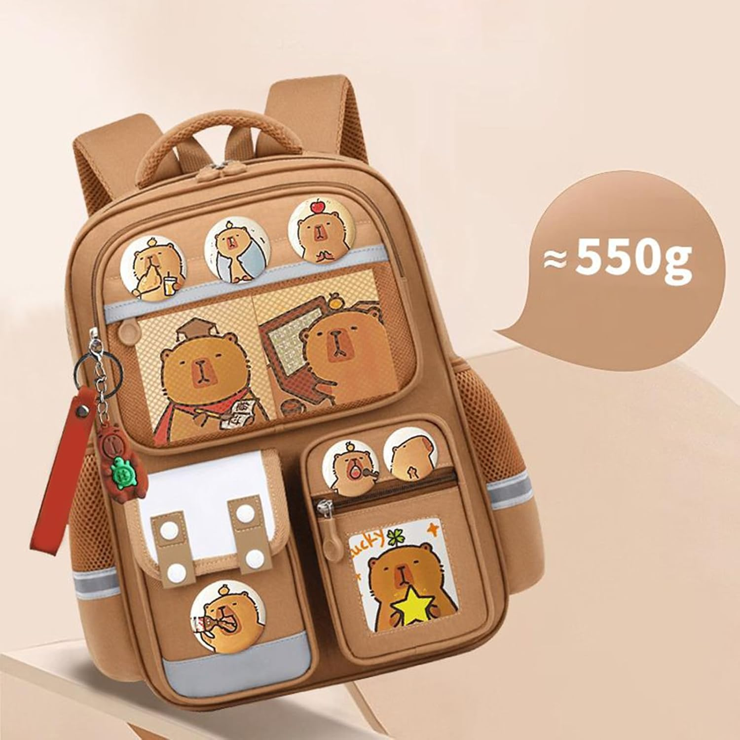 Capybara Bookbag | Capybara Backpack for Girls | Cartoon Laptop Travel Casual Bookbag for Camping Outdoor Birthday Party Going Out image number 2