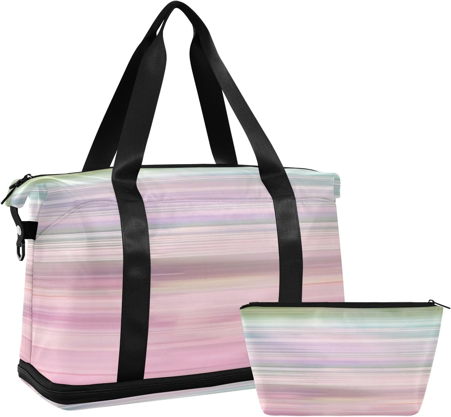 Gradual Change Gym Duffel Bag Travel Weekender Gear Bag with Toiletry Bag for Gym Foldable, Gradual Change, 1 Size image number 5