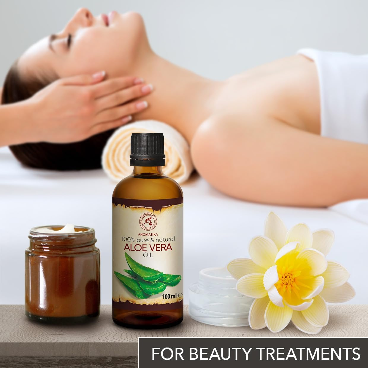 Aloe Vera Carrier Oil 100Ml - 100% Pure & Natural - Aloe Barbadensis - Ideal for Skin - Nails - Lips - Hair Growth - Scalp - Beard - Face Glowing & Body Care - Aloe Vera Oils - for Women Men Baby image number 3