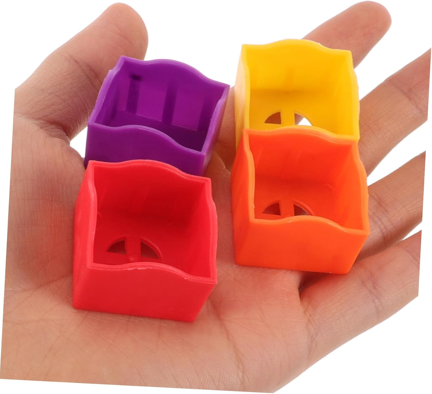 TOBBOMEY 12 Pcs Chocolate Powder Protective Cover Pool Table Chalk Holder Pool Chalk Holder Clip Billiards Accessories and Equipment Pool Cue Chalk Holder Sleeve Snooker Accessories Plastic image number 3