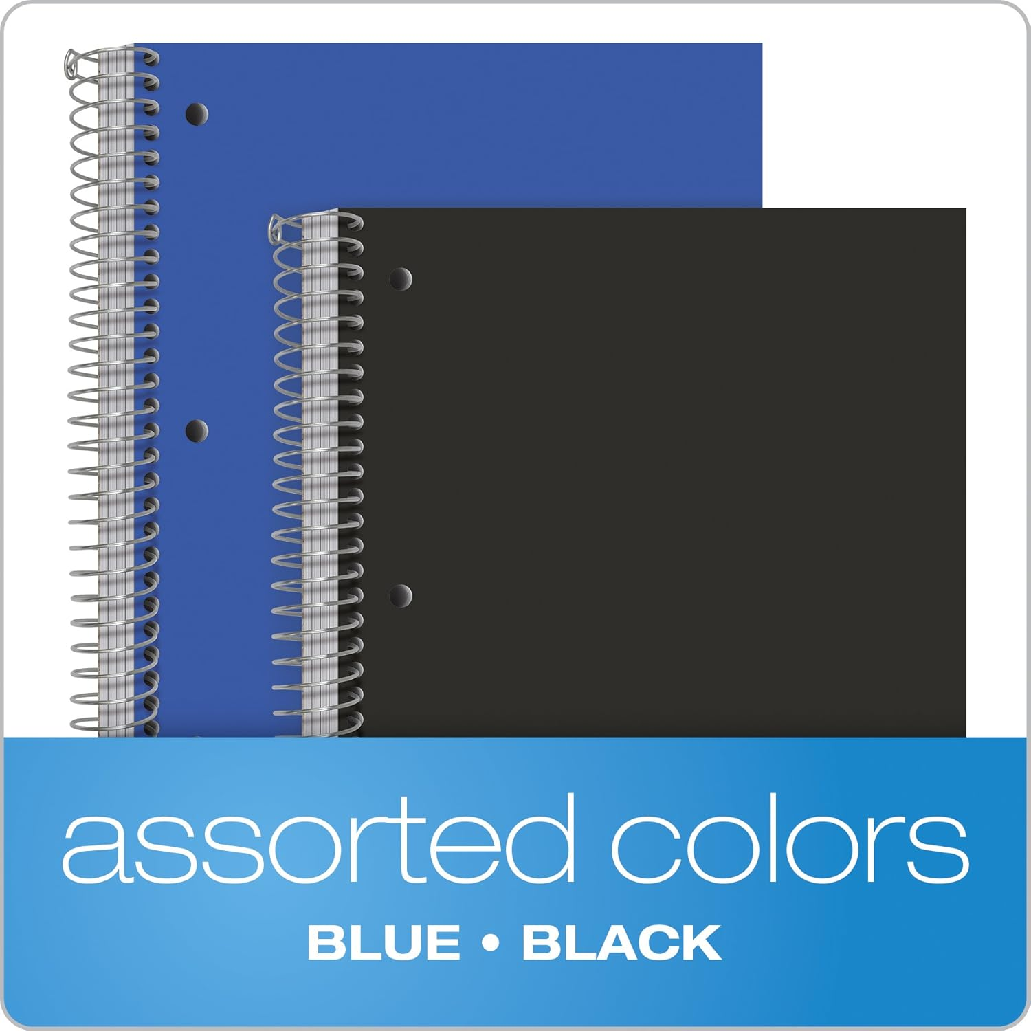 Oxford Spiral Notebooks, 5-Subject, Wide Ruled Paper, Durable Plastic Cover, 200 Sheets, 5 Divider Pockets, 2 per Pack (10387), Assorted image number 6