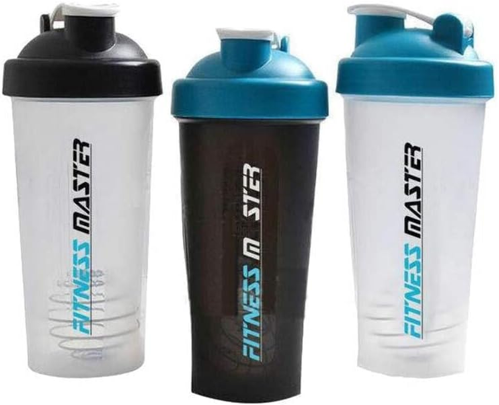 Multi 700Ml GYM Protein Supplement Drink Blender Mixer Shaker Shake Ball Bottle 3X