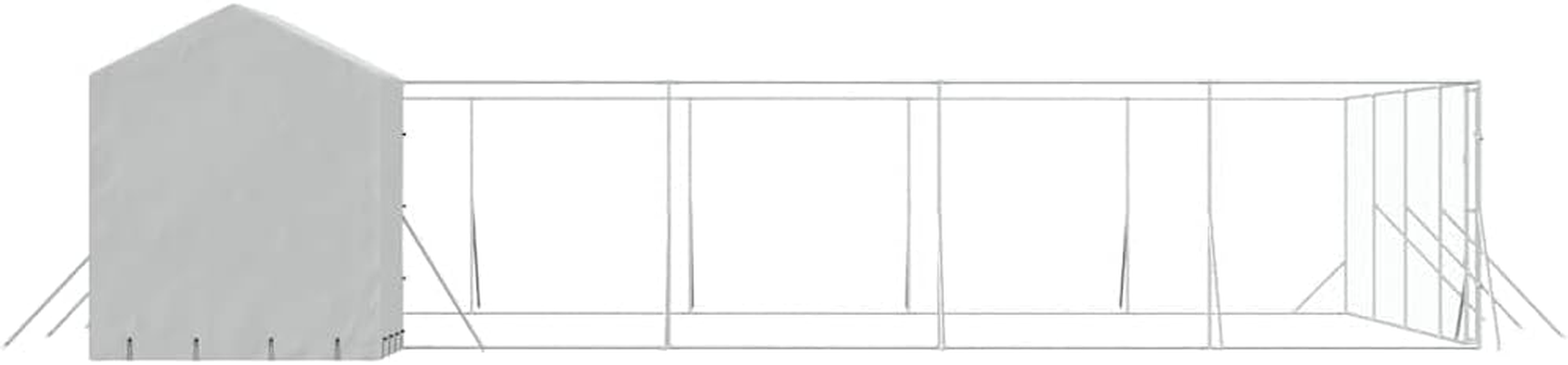 Outdoor Dog Kennel with Roof 10X10X2.5 M Galvanised Steel Pet Shelter Enclosure image number 2