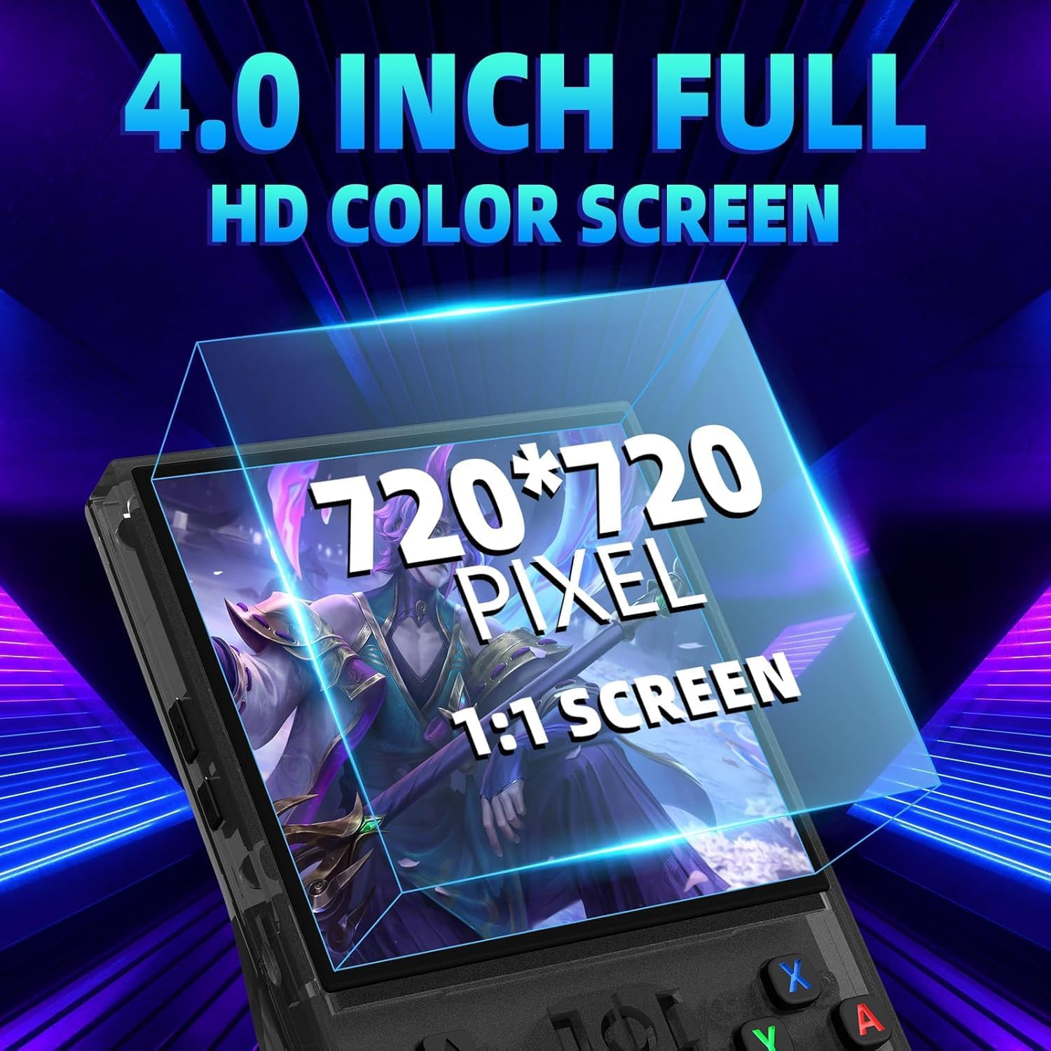 2025 New R36Max Retro Gaming Console, Upgraded R36S 4.0 Inch 21000+ Games Retro Handheld Game Console, Video Game Console with Dual Stylem Linux Supports & Dual 3D Joysticks -128G -Black image number 4