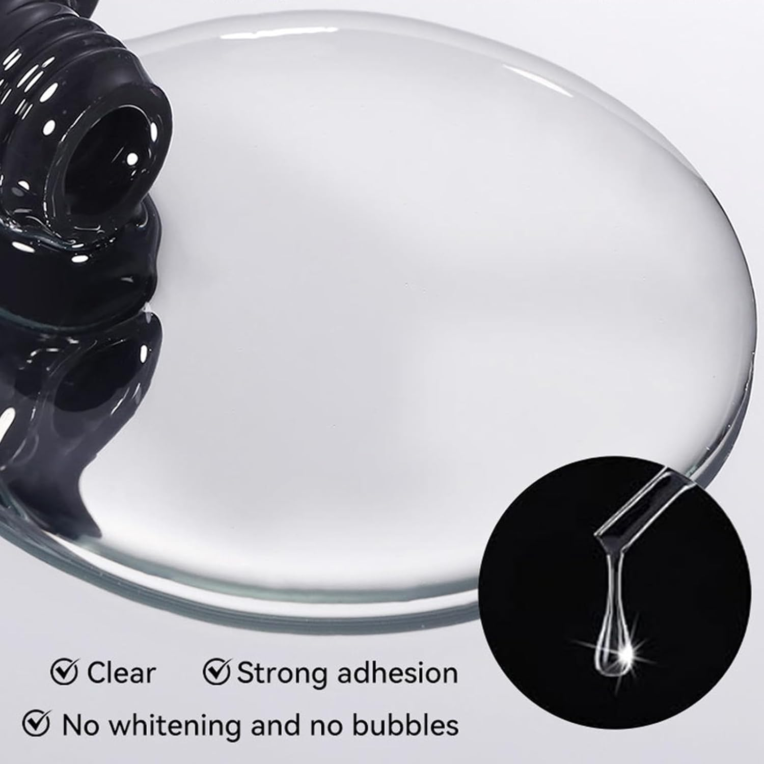 UV Nail Glue | 8Ml Odorless Fast Drying Adhesive,Extension Gel - for Beginners Professionals Home Salon Manicure Grooming Wedding Party image number 3