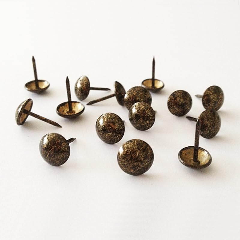 500Pcs a Lot: D11Mmxl17Mm Sofa Upholstery Tacks Wooden Furniture Decorative Tacks Hobnail Thumb Nails Home DIY Upholstery Nails, Black