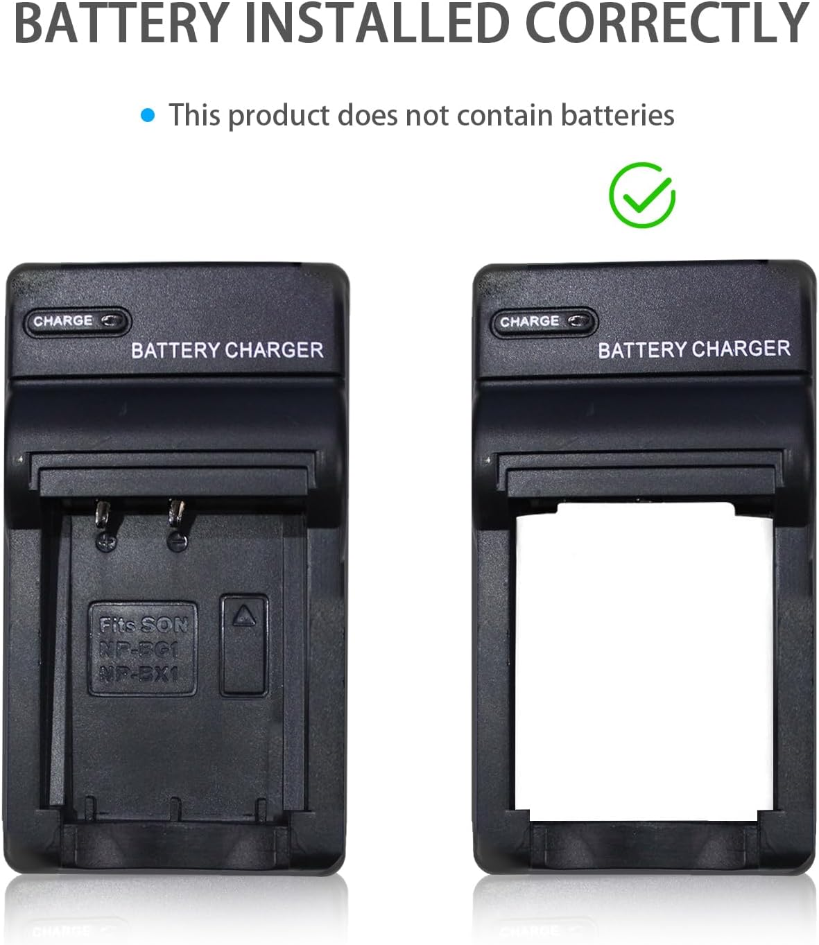 KWTOUL Np-Bx1Battery Charger Compatible with Sony Cyber-Shot DSC-HX300, DSC-HX50, DSC-HX50V/B,DSC-HX60V, DSC-HX90, DSC-HX90V, DSC-RX1, DSC-WX350, DSC-RX100, DSC-RX100 V(With Charging Cable)