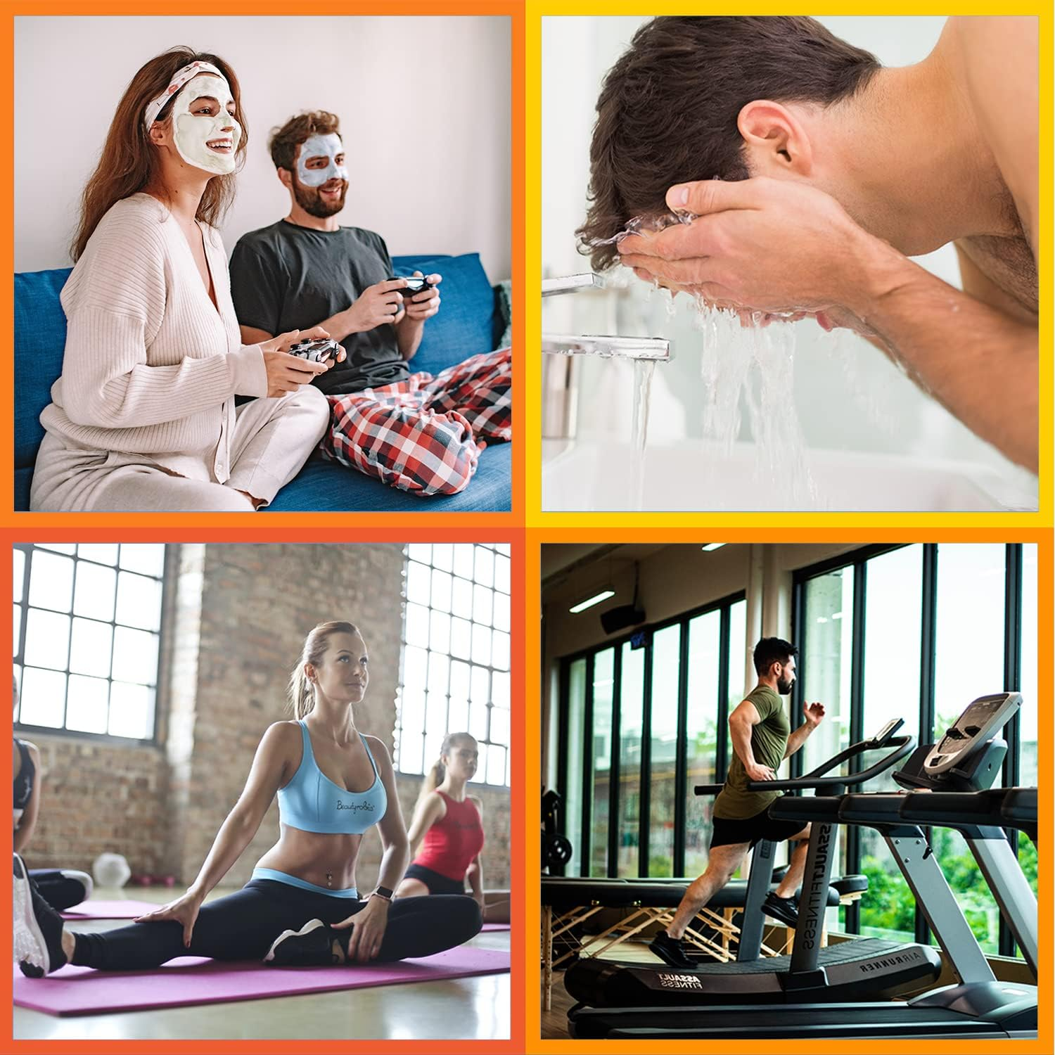 Metal Hair Band for Men Women Black Wave Non-Slip Elastic Headband Headbands Beauty Care Suitable for Outdoor Sports, Fitness, Daily Makeup Yoga (Pack of 6) - 6 Pieces. image number 3