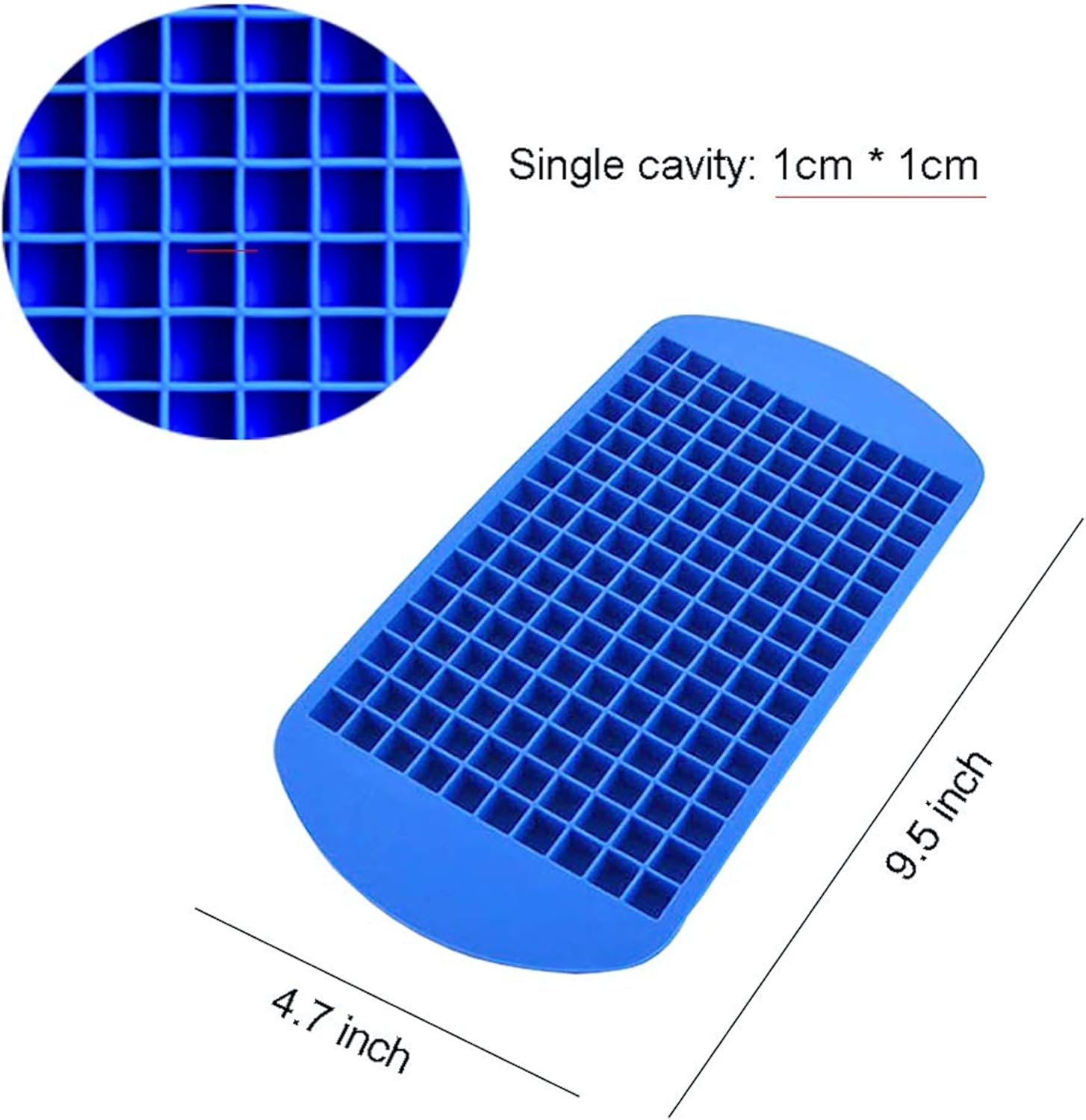 160 Small Ice Maker Tiny Ice Cube Tray Chocolate Mold Mould Maker for Barpartsr (Black)