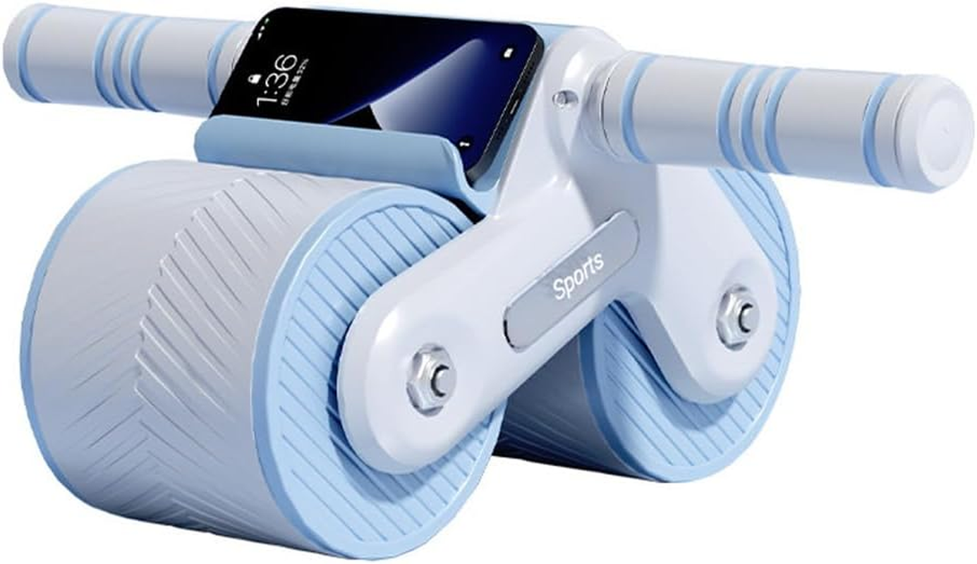 Ab Roller Wheel,Abdominal Trainer,Automatic Rebound Ab Wheel,Abdominal Exercise Equipment,For Home Gym Core Fitness,Ab Workouts and Strength Training, for Bodybuilding Workout, with Mat image number 5