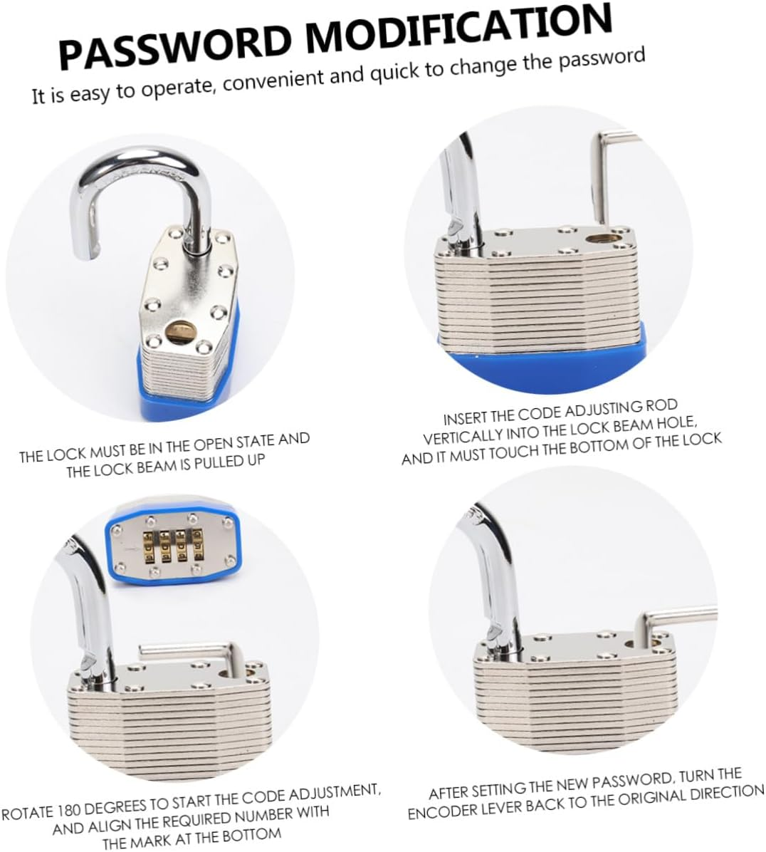 CLISPEED Four-Digit Password Padlock Luggage Lock for Traveling Combination Security Lock Use on Suitcase Bag Gym Locker Toolbox Outdoor Equipment image number 1