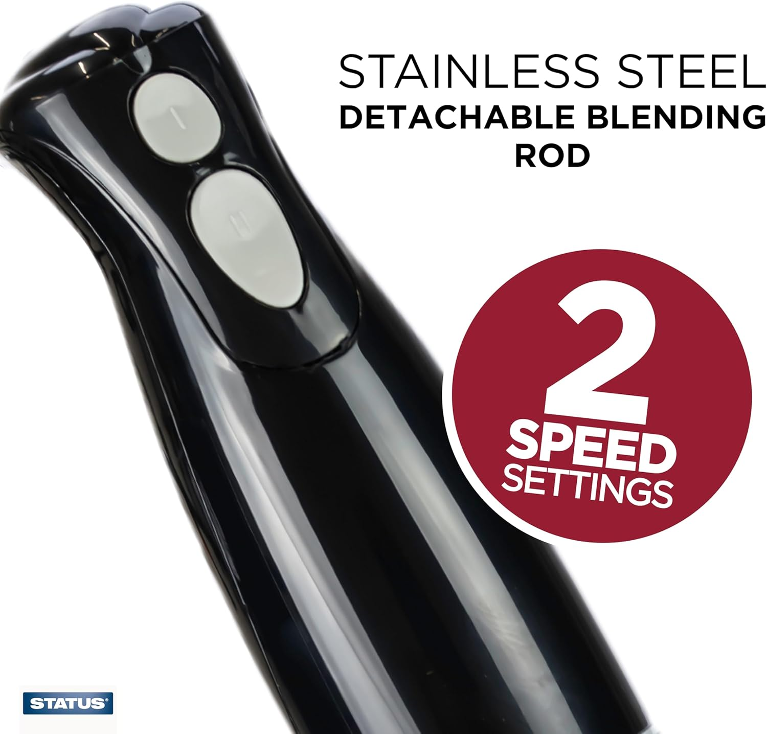 STATUS Concord Hand Blender | Stick Blender 2 Speed | 200W Black Hand Held Blenders | CONCORD1PKB4