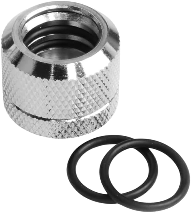 Dracaena.Io 6 Pack G1/4" Thread to 14Mm Outer Diameter, Hard Tubing Compression Fitting with High Body Design for Computer Water Cooling System, Silver image number 1